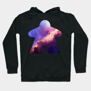 Blue Space Nebula Meeple | Board Game Fan Hoodie